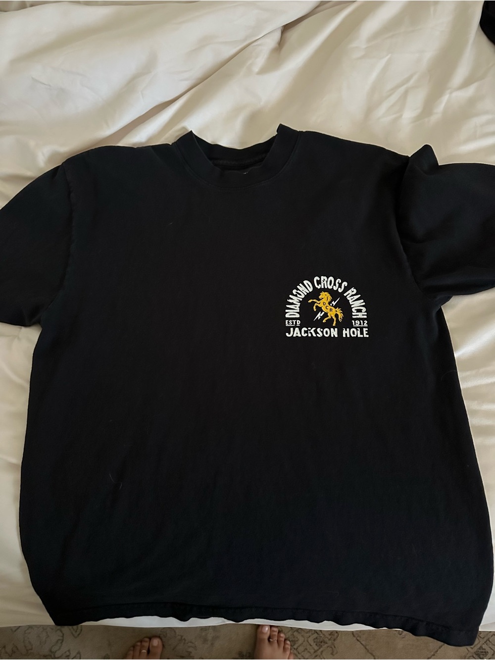 NWOT- Diamond Cross Ranch Jackson Hole Black Short Sleeve Tee